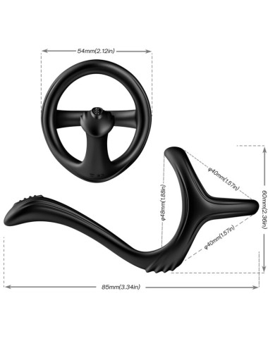 ARMONY - ANEL ANAL DUPLO TESOURO PRETO
