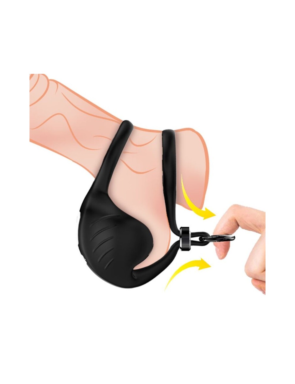 ARMONY - ANEL VIBRADOR MANTA ESCROTO PRETO
