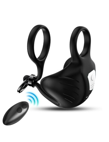 ARMONY - ANEL VIBRADOR MANTA SCROTUM CONTROLE REMOTO PRETO