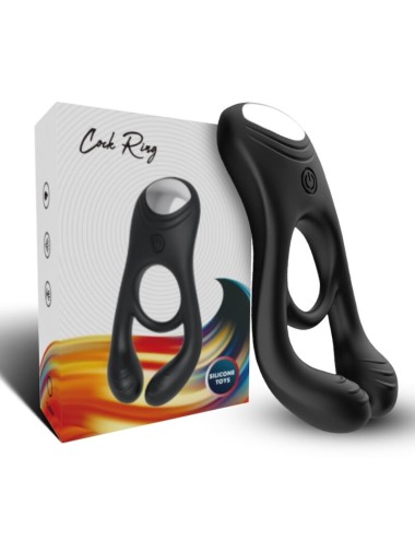 ARMONY - ANEL VIBRADOR DUPLO VEYRON PARA CASAIS PRETO