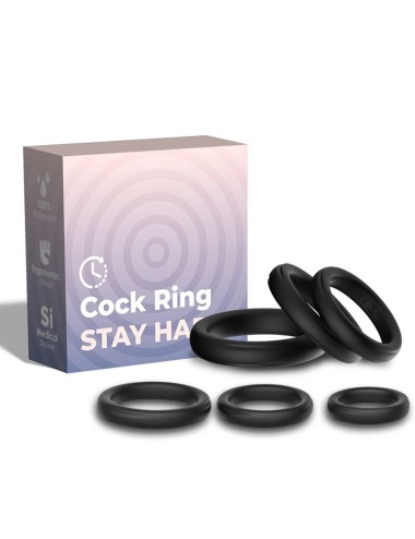 ARMONY - ANÉIS DE BLOQUEIO SILICONE PRETO