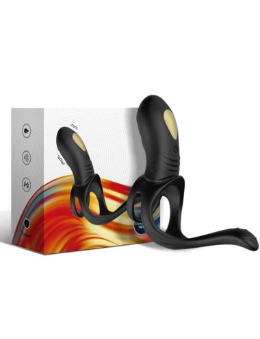 ARMONY - JOY JUMPER RING VIBRADOR PARA CASAIS E PLUG ANAL PRETO