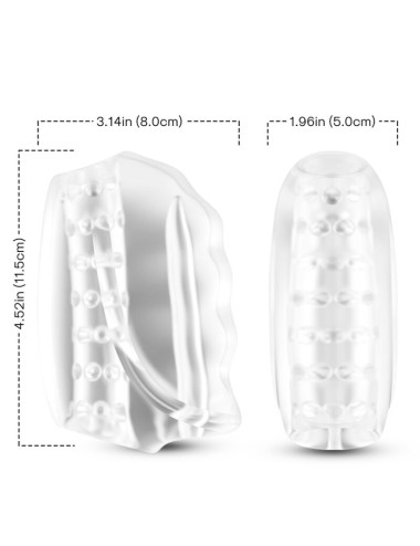 ARMONY - MASTER MASTURBADOR E VIBRADOR TRANSPARENTE