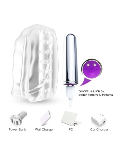 ARMONY - MASTER MASTURBADOR E VIBRADOR TRANSPARENTE