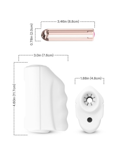 ARMONY - MASTER MASTURBADOR E VIBRADOR BRANCO