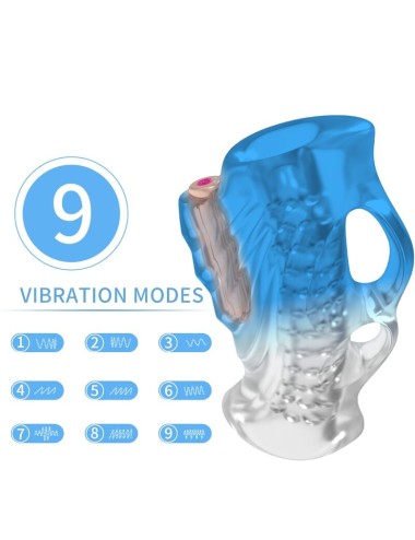 ARMONY - MASTURBADOR DEDO E VIBRADOR GRADIENTE AZUL