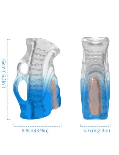 ARMONY - MASTURBADOR DEDO E VIBRADOR GRADIENTE AZUL