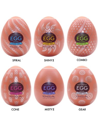 TENGA - PACOTE DE OVOS MASTURBADOR HARD BOILED 6 UNIDADES