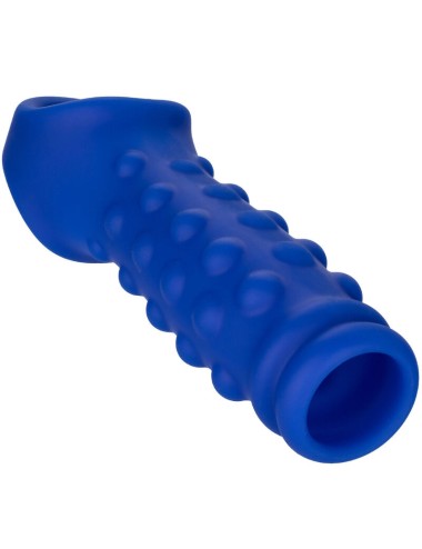 CALEXOTICS - ADMIRAL CAPA PARA PÊNIS COM FRISAS SILICONE LÍQUIDO AZUL