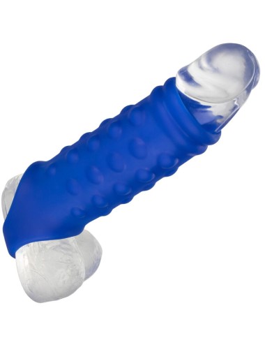 CALEXOTICS - ADMIRAL CAPA PARA PÊNIS COM FRISAS SILICONE LÍQUIDO AZUL