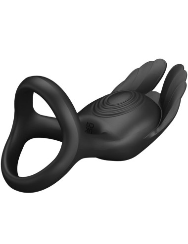 PRETTY LOVE - SILAS ANEL PARA PÊNIS VIBRANTE 7 VIBRAÕES SILICONE PRETO