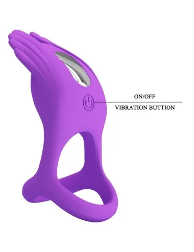 PRETTY LOVE - SILAS ANEL PARA PÊNIS VIBRANTE 7 VIBRAÕES SILICONE ROXO
