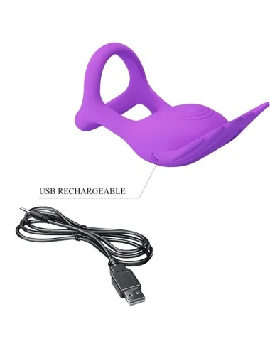 PRETTY LOVE - SILAS ANEL PARA PÊNIS VIBRANTE 7 VIBRAÕES SILICONE ROXO
