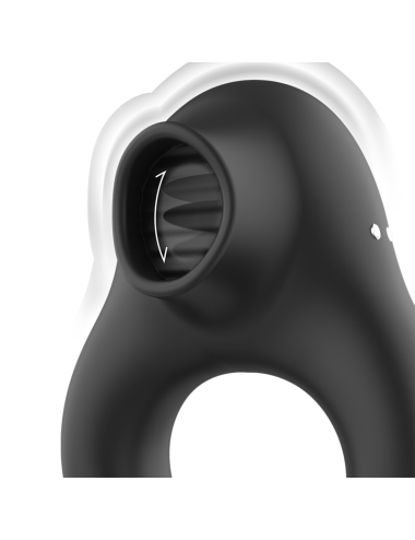 ARMONY - ANEL VIBRADOR DE SILICONE 3 MOTORES RECARREGÁVEIS PRETO - OURO