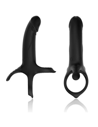 ARMONY - DILDO COM ANEL E VIBRADOR PRETO