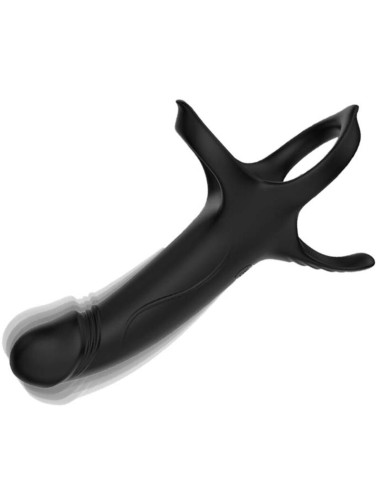 ARMONY - DILDO COM ANEL E VIBRADOR PRETO