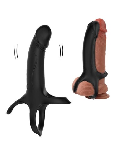 ARMONY - DILDO COM ANEL E VIBRADOR PRETO