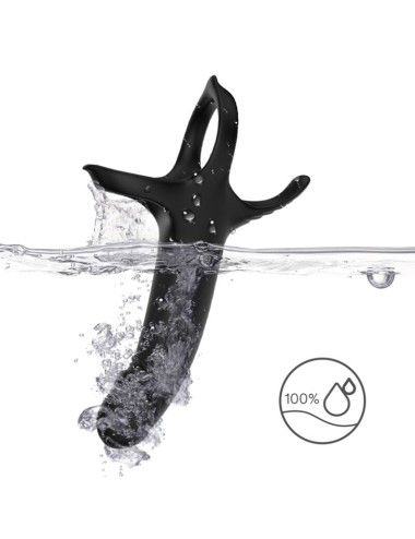 ARMONY - DILDO COM ANEL E VIBRADOR PRETO