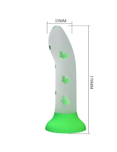 PRETTY LOVE - DILDO MÁGICO NIGHTFALL SEM VIBRAÇÃO VERDE LUMINOSO