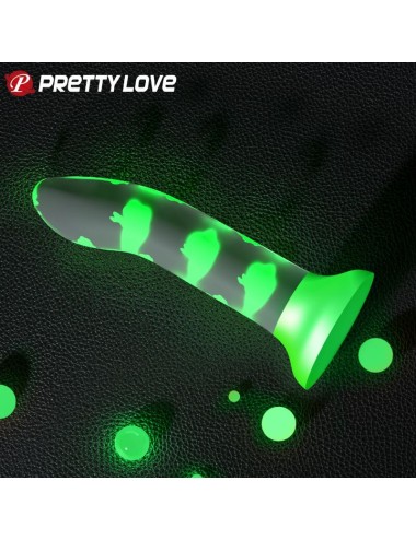 PRETTY LOVE - DILDO MÁGICO NIGHTFALL SEM VIBRAÇÃO VERDE LUMINOSO