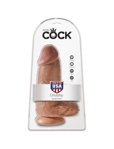 KING COCK - PÊNIS GORDINHO REALISTA 23 CM CARAMELO
