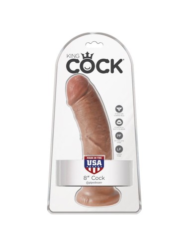 KING COCK - PÊNIS REALÍSTICO 19.5 CM CARAMELO