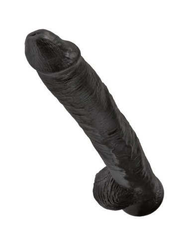KING COCK - PÊNIS REALÍSTICO COM BOLAS 30.5 CM PRETO