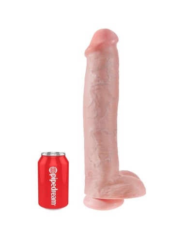 KING COCK - PÊNIS REALÍSTICO COM BOLAS 34.2 CM LEVE