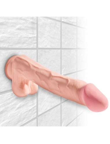 KING COCK - PÊNIS REALÍSTICO COM BOLAS 3D 24.8 CM LUZ