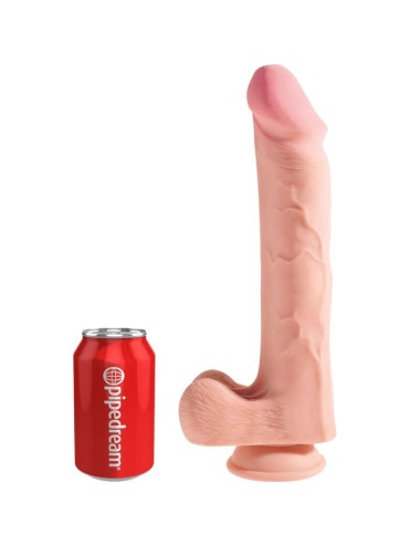 KING COCK - PÊNIS REALÍSTICO COM BOLAS 3D 24.8 CM LUZ