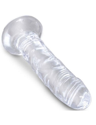 KING COCK - CLEAR PÊNIS REALÍSTICO 15.5 CM TRANSPARENTE
