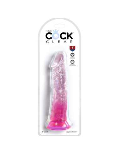 KING COCK - CLEAR PÊNIS REALÍSTICO 19.7 CM ROSA