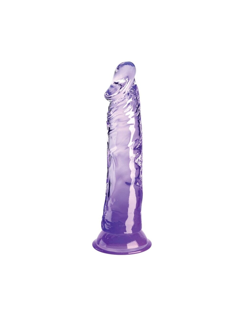 KING COCK - CLEAR PÊNIS REALÍSTICO 19.7 CM ROXO
