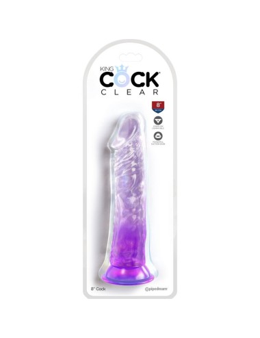 KING COCK - CLEAR PÊNIS REALÍSTICO 19.7 CM ROXO