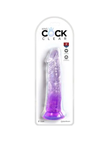 KING COCK - CLEAR PÊNIS REALÍSTICO 19.7 CM ROXO