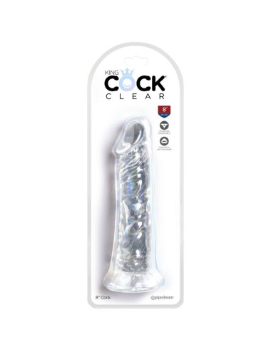 KING COCK - PÊNIS REALISTA CLARO 19.7 CM TRANSPARENTE