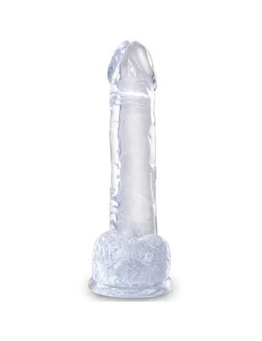 KING COCK - CLEAR PÊNIS REALÍSTICO COM BOLAS 15.2 CM TRANSPARENTE