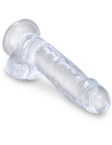 KING COCK - CLEAR PÊNIS REALÍSTICO COM BOLAS 15.2 CM TRANSPARENTE