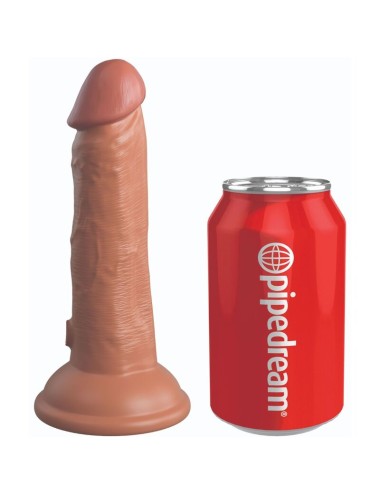 KING COCK - ELITE DILDO DE SILICONE REALÍSTICO 15.2 CM CARAMELO