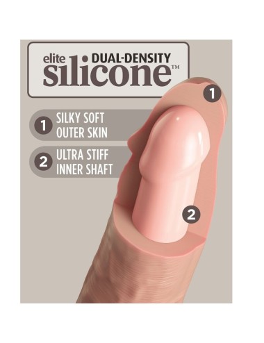 KING COCK - ELITE DILDO DE SILICONE REALISTA 15.2 CM