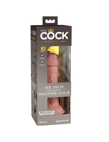 KING COCK - ELITE DILDO DE SILICONE REALISTA 15.2 CM