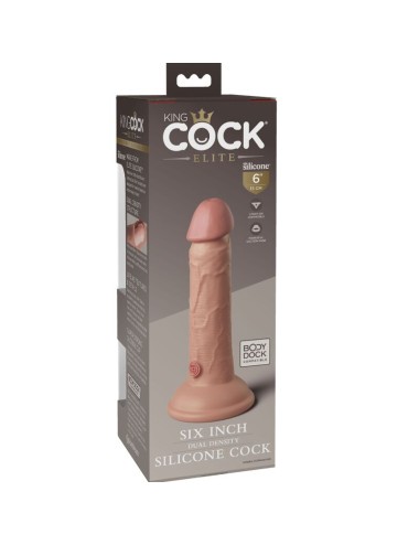 KING COCK - ELITE DILDO DE SILICONE REALISTA 15.2 CM