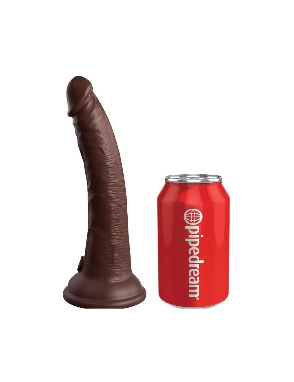 KING COCK - ELITE DILDO DE SILICONE REALÍSTICO 17.8 CM CASTANHO