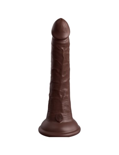 KING COCK - ELITE DILDO DE SILICONE REALÍSTICO 17.8 CM CASTANHO