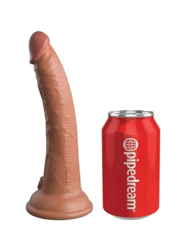 KING COCK - ELITE DILDO DE SILICONE REALÍSTICO 17.8 CM CARAMELO