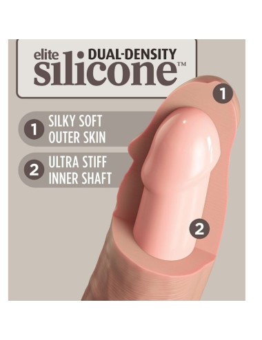 KING COCK - ELITE DILDO SILICONE REALISTA 17.8 CM