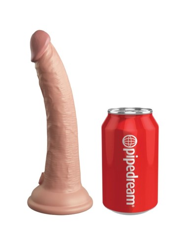KING COCK - ELITE VIBRADOR DILDO REALÍSTICO E CONTROLE REMOTO DE SILICONE 17.8 CM