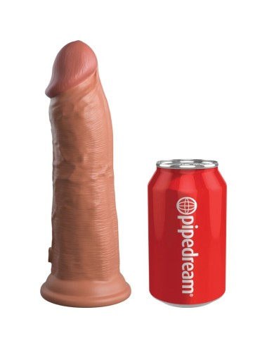 KING COCK - ELITE VIBRADOR REALÍSTICO E SILICONE 20.3 CM CARAMELO