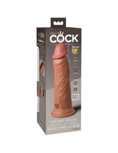 KING COCK - ELITE VIBRADOR REALÍSTICO E SILICONE 20.3 CM CARAMELO