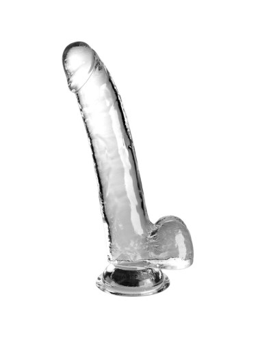 KING COCK - CLEAR DILDO COM TESTÍCULOS 20.3 CM TRANSPARENTE